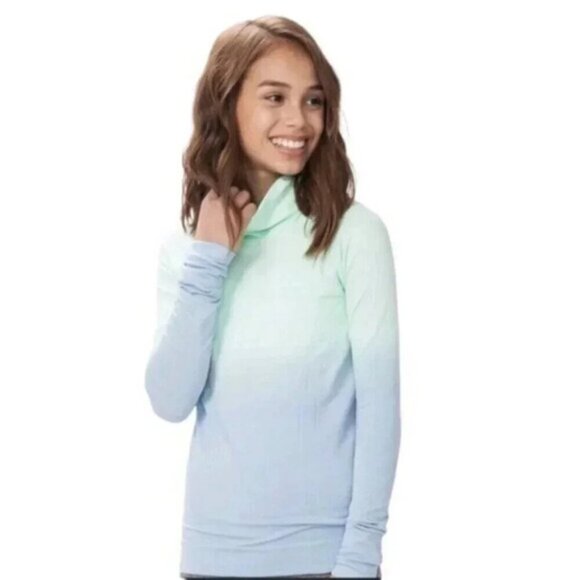Ivivva Fastest Green & Blue Ombre Fastest Pullover Girls Size 14 - Picture 1 of 10